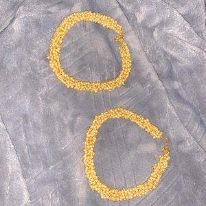 Payal Indian anklets pearl clustered